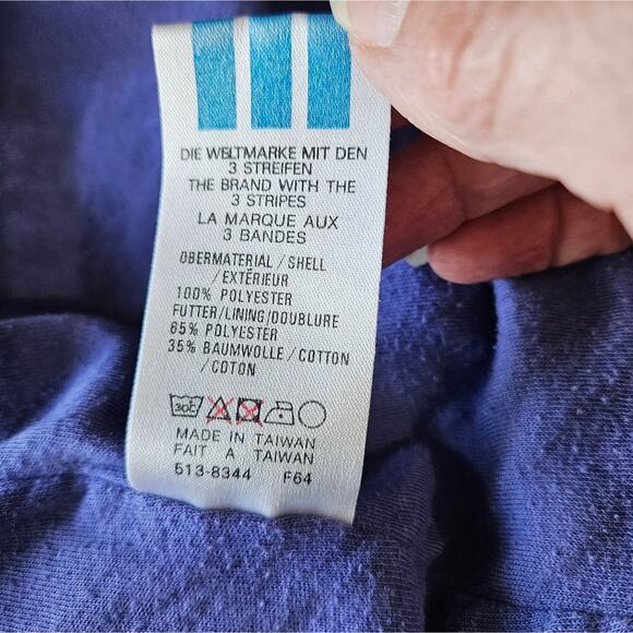 Adidas Purple Wind Breaker Athletic Purple Zip Up Jacket Size Medium - Picture 14 of 15